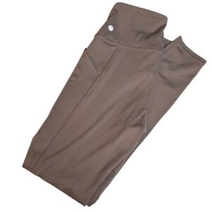 Zella Women High Waist Pocket Leggings S Brown Yoga Activewear Athleisure Earthy